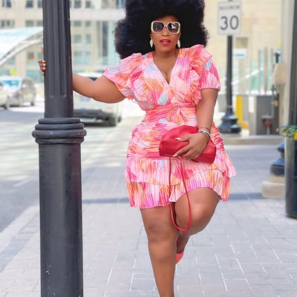 Pretty in pink mini dress